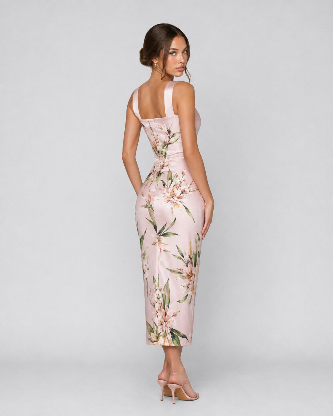 Elara Floral Square-Neck Maxi Dress