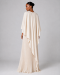 Estelle Cape Pleated Maxi Dress