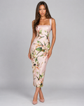 Elara Floral Square-Neck Maxi Dress